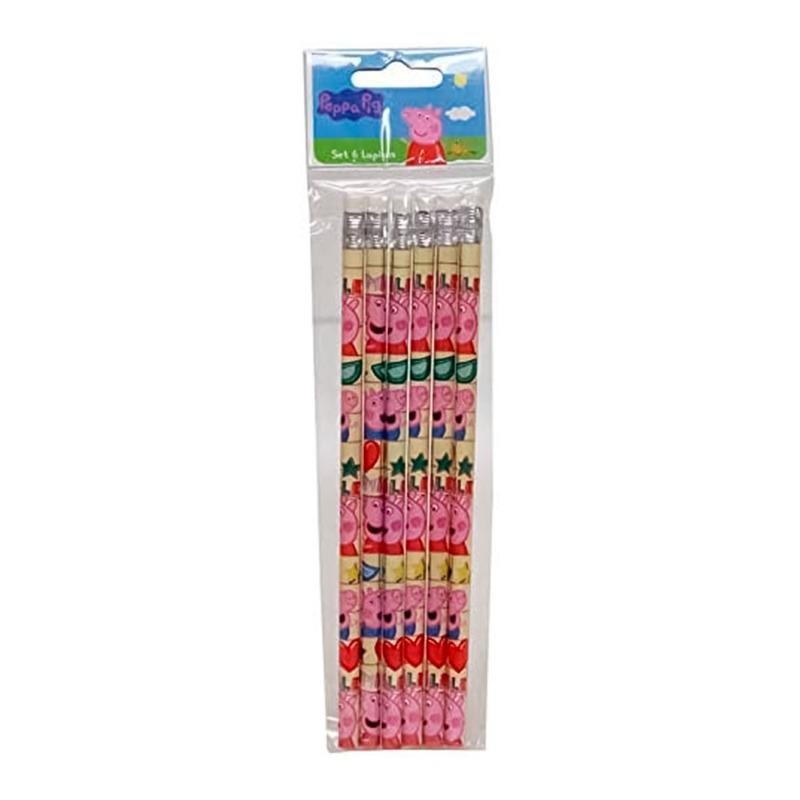 Peppa Pig Pencils Set - 6 Pieces