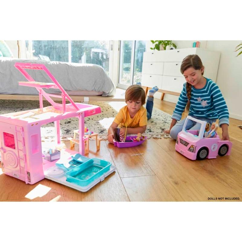 Barbie Dream Camper Vehicle with 60 Accessories Playset