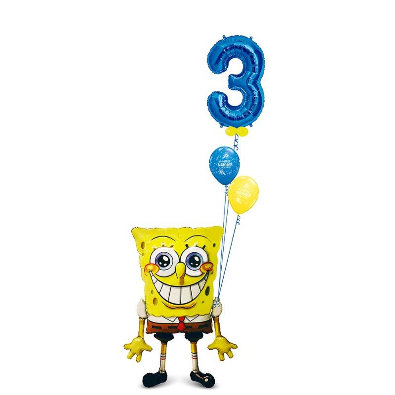 بوكيه بالونات عيد الميلاد - شخصية سبونج بوب