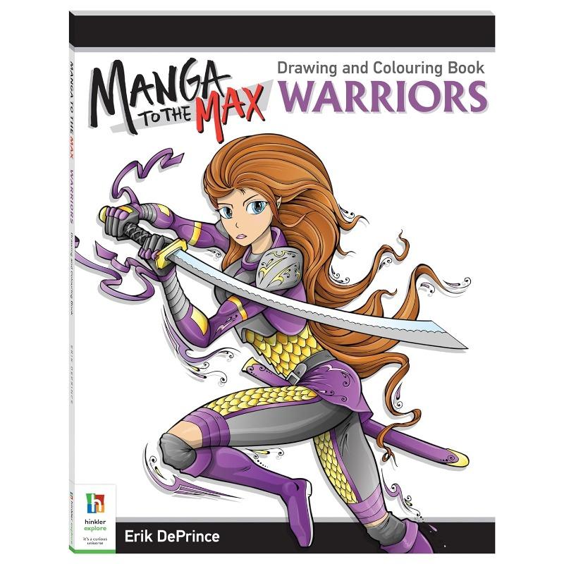 Hinkler Manga to the Max Drawing and Coloring Book - Warriors