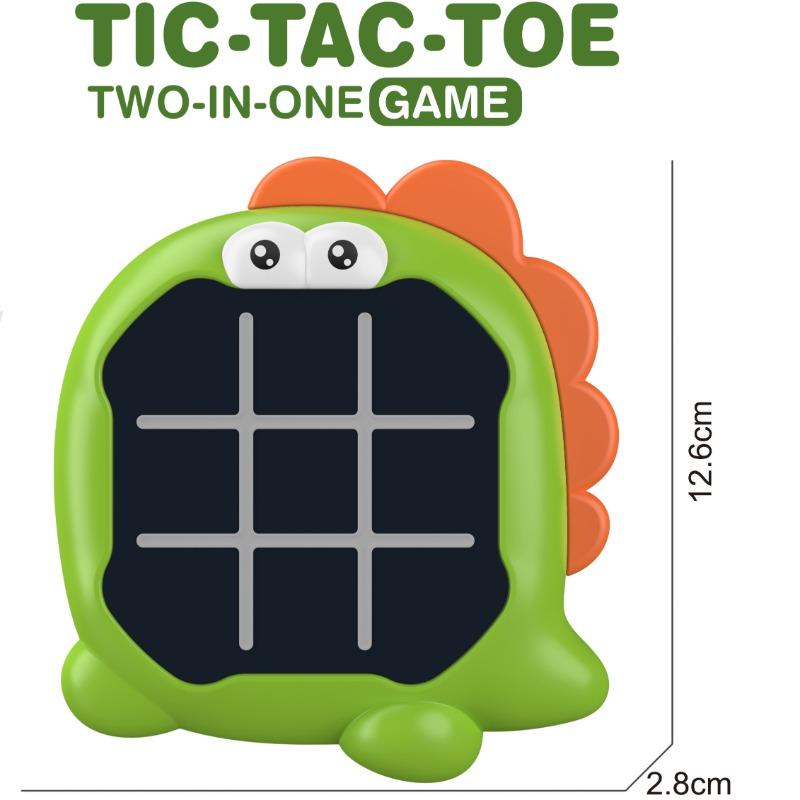 Tic Tac Toe 3 in 1 Handheld Puzzle Game Console Dino