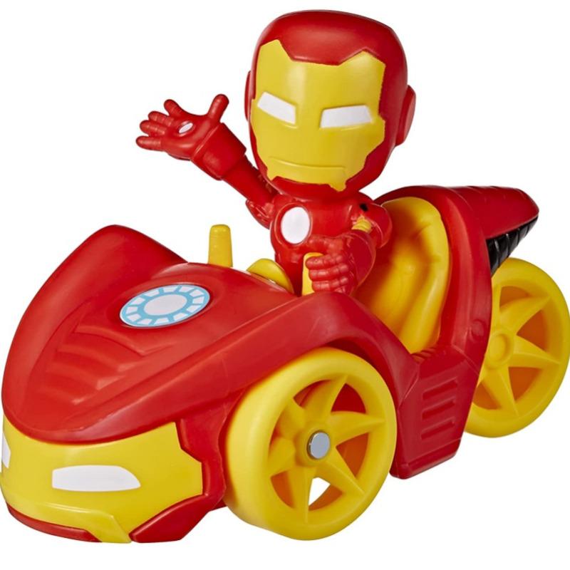 Marvel Spidey and Iron Man Action Figure and Iron Racer Vehicle