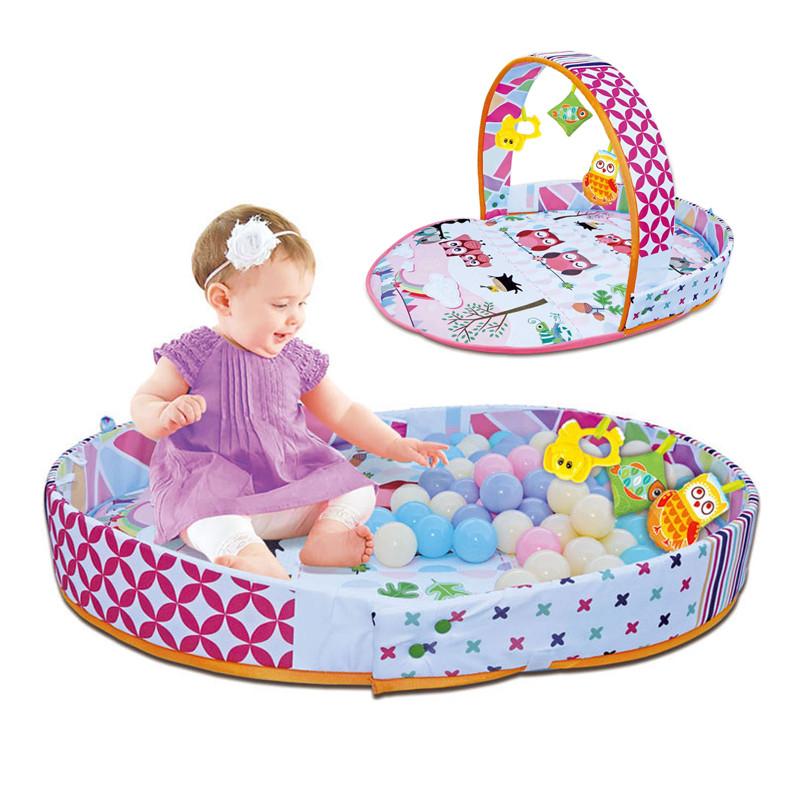 Baby Blanket 3 In 1 Cute Cartoon Gym Blanket with Balls