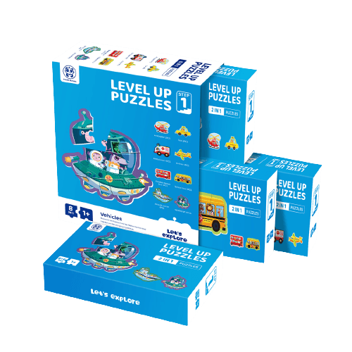 Level Up Puzzles Step 1- Vehicles 8 In 1