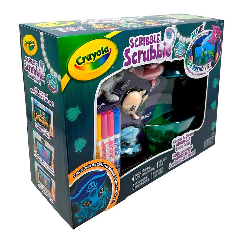 كرايولا - مجموعة حوض الاستحمام سكريبل سكرابي أوشن بيتس جلو لاجون