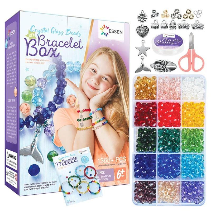 إيسن - مجموعة صناعة الأساور خرز زجاج كريستالي - عدد 1368