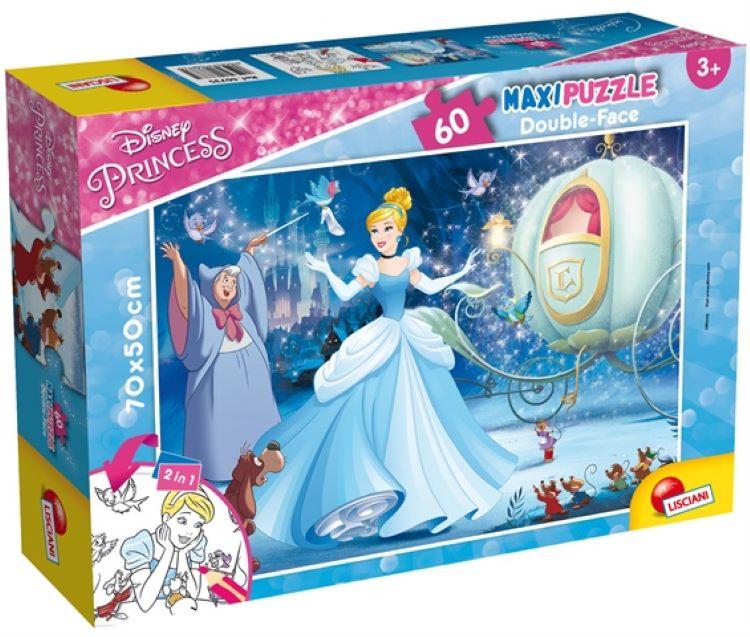 Lisciani - Puzzle Double Face Supermaxi 60 Cinderella