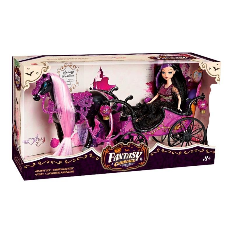 Fantasy Carriage Princess With Horse Playset