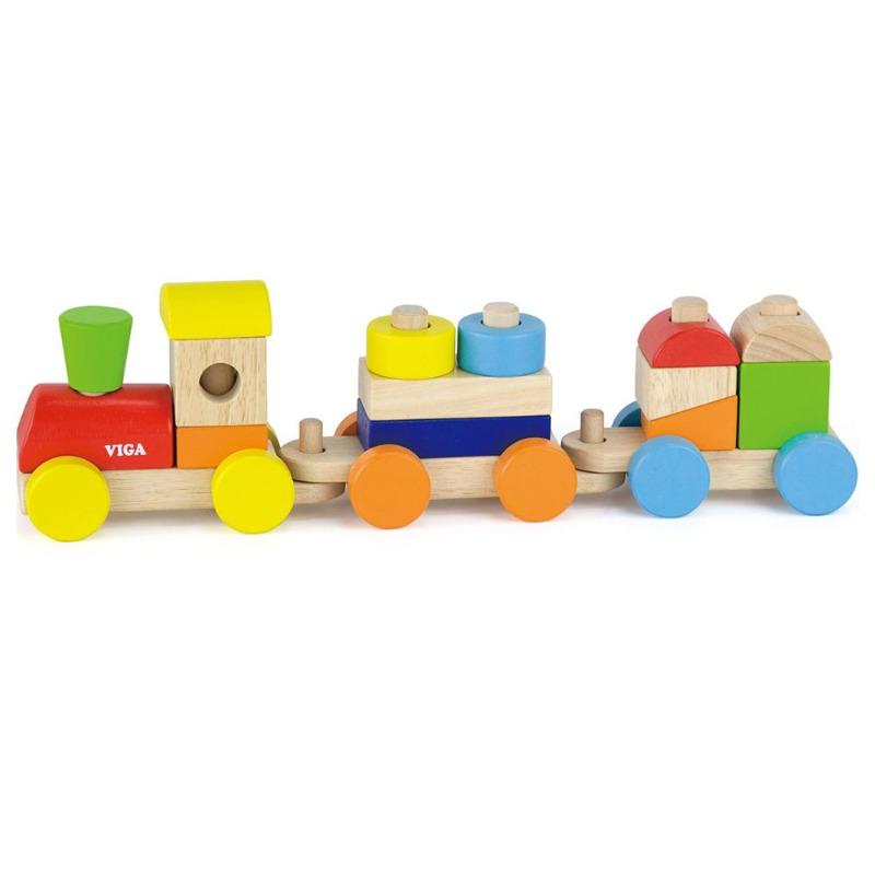 VIGA Colorful Stacking Train