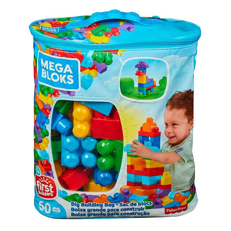 Mega Blocks Big Building Bag 60 Pieces - Blue