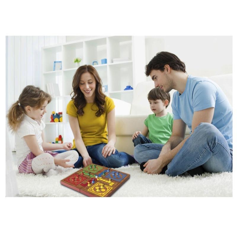 مارشانت امبسادور - مجموعة لودو الخشبية القابلة للطي