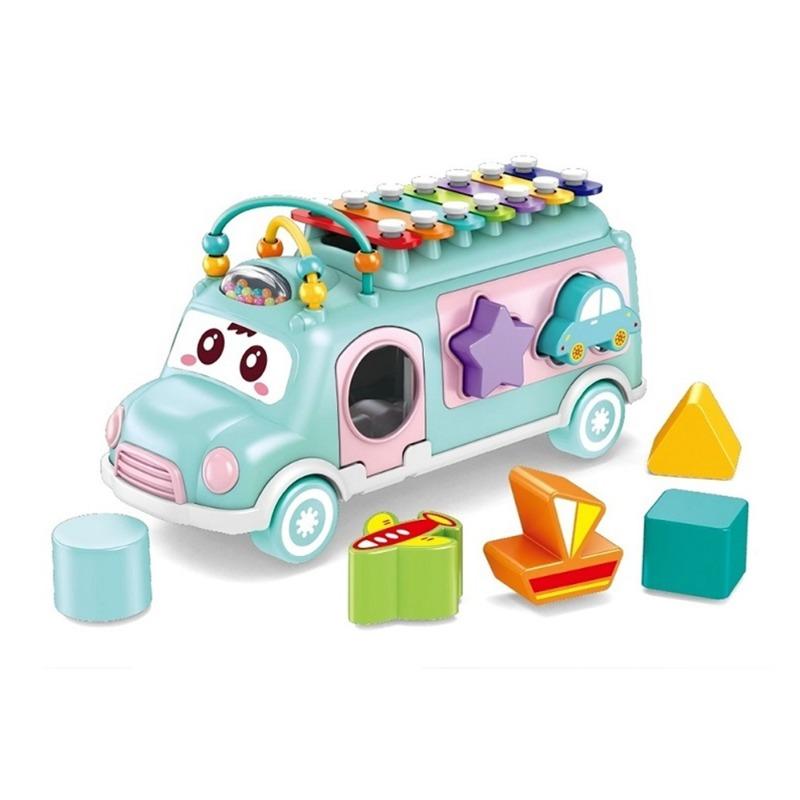 Huanger - Baby Toys Music Bus with Blocks