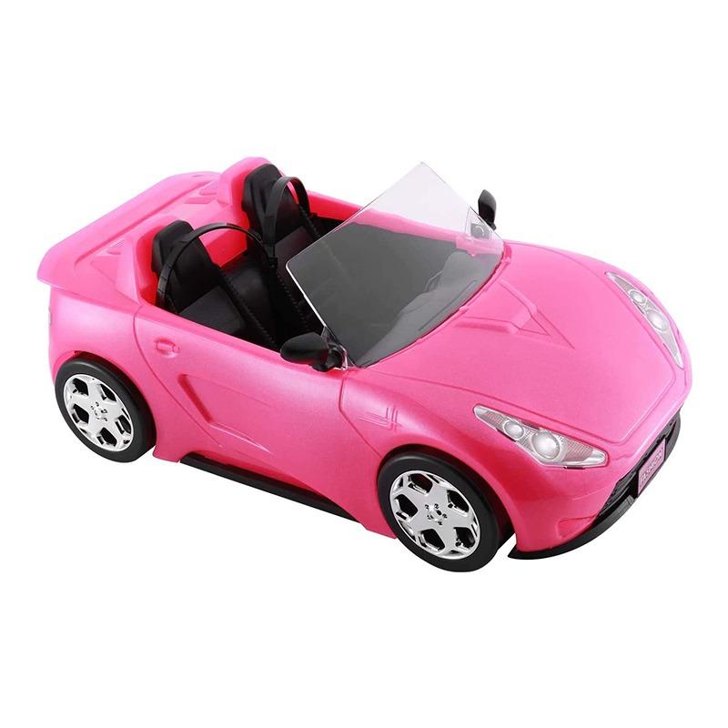 Glittering Pink Convertible Doll Car
