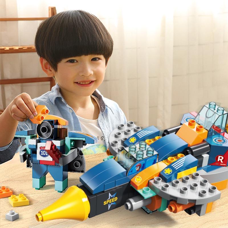 Feelo 3-in-1 Changeable Fighter Jet Building Blocks Set | 87 Pieces