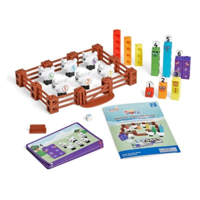 Learning Resources - MathLink Cubes Numberblocks Sheep Farm Activity Set