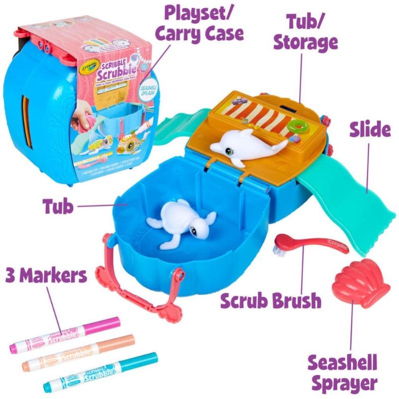 Crayola Scribble Scrubbie Pets Seashell Splash Playset
