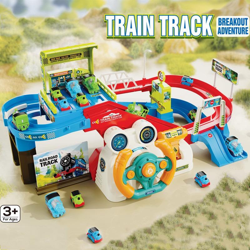 توسيكي - مجموعة تركيب حلقة القطار مع 4 سيارات