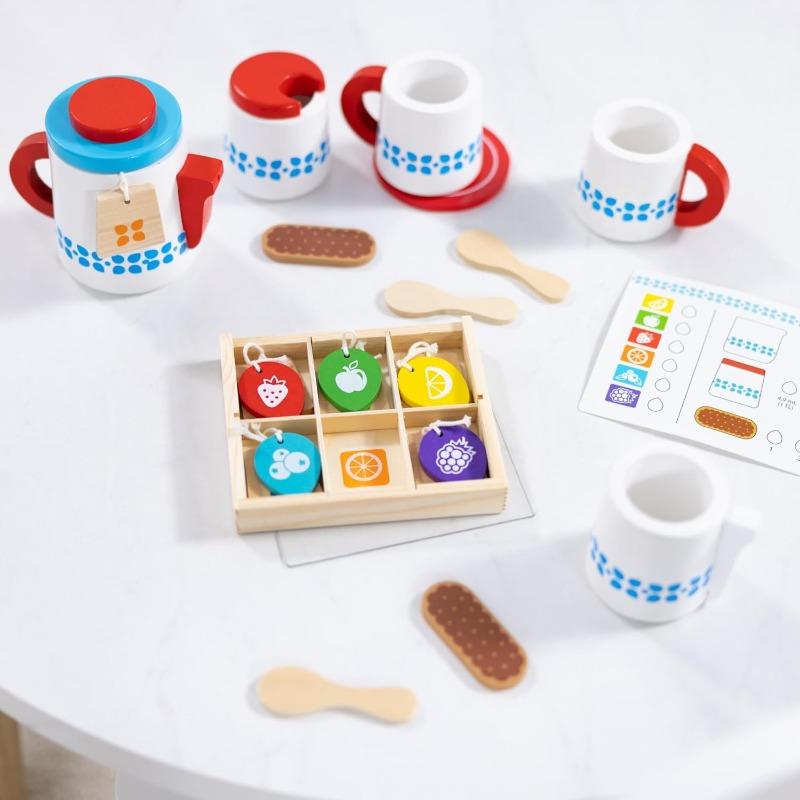 Melissa and Doug Wooden Steep And Serve Tea Set