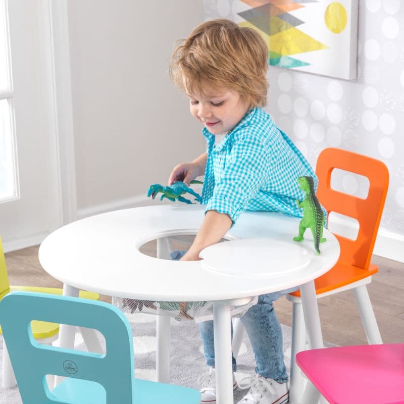 Kidkraft - Round Storage Table and 4 Chair Set