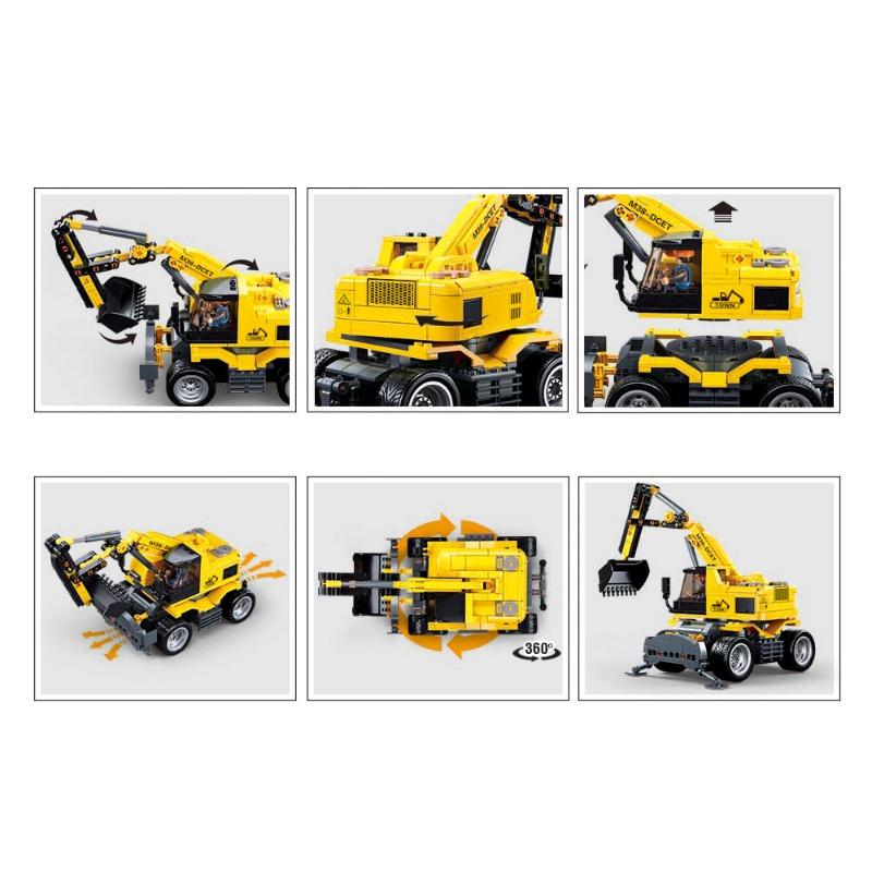 Sluban - E7 Wheeled Excavator 4WD