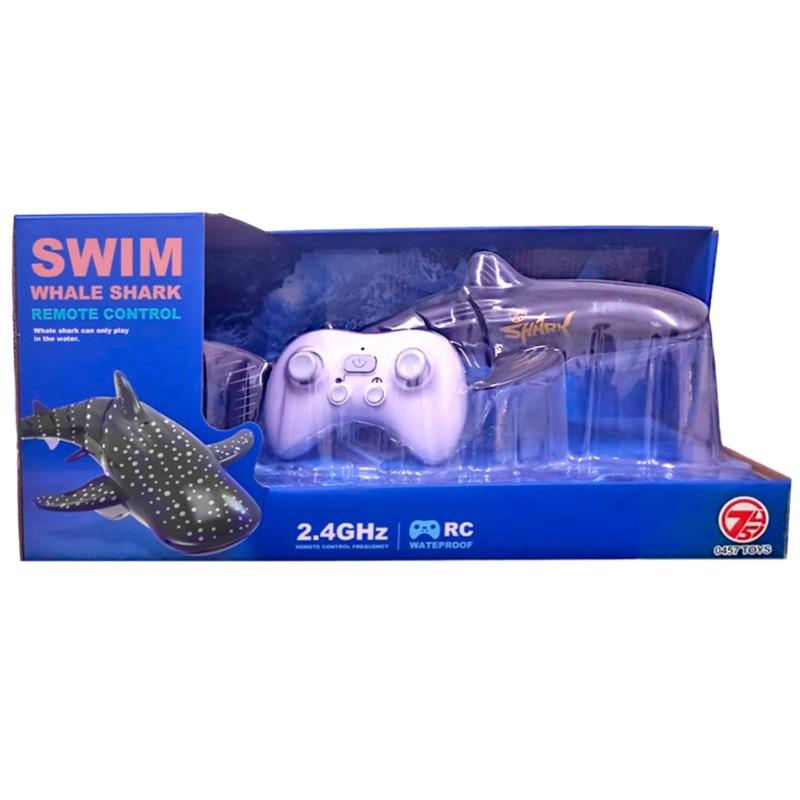 القرش الحوت مع جهاز التحكم عن بعد - أسود