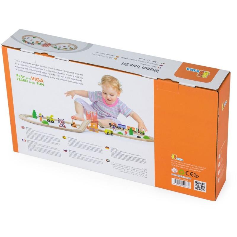 VIGA Train Set - 39 Pcs