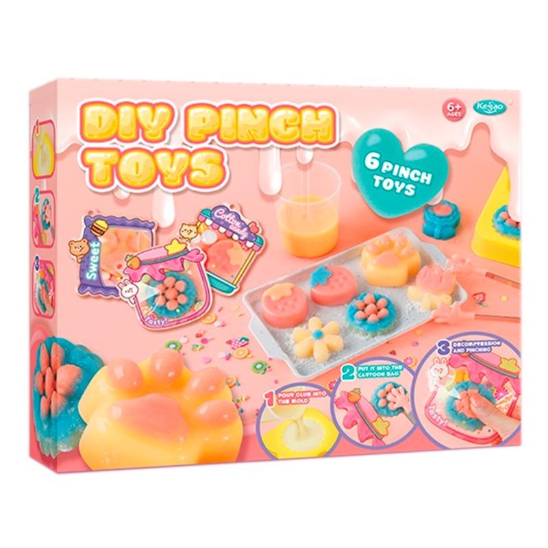 Diy Pinch Toys 6 Packs Rubber Making Squishy Tools Toy