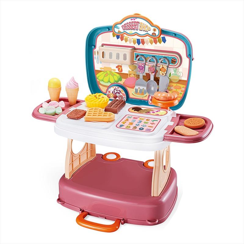 مجموعة لعب حقيبة السوبر ماركت المحمولة 3 في 1