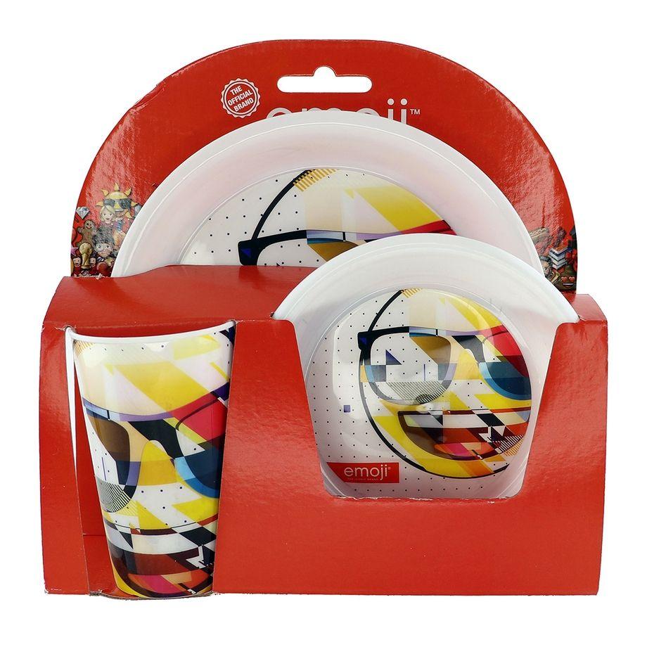 Emoji Plastic Breakfast Set - 3 Pcs