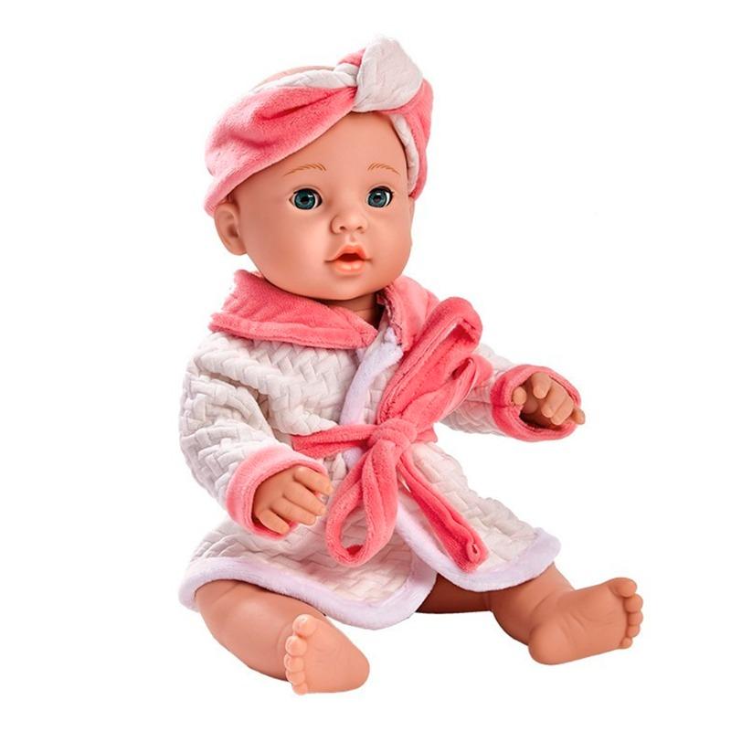 واندر لونج - دمية الطفل الصغير 16 إنش بملابس الإستحمام الوردية مع ادوات الرعاية