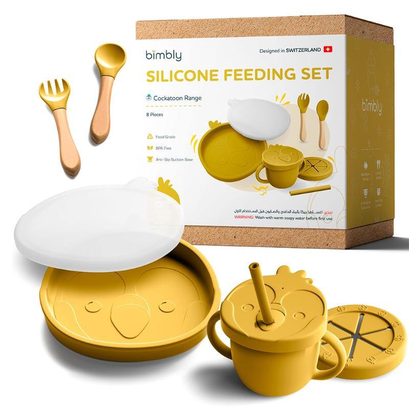 Bimbly Silicone Feeding Set 8 in 1 Yellow