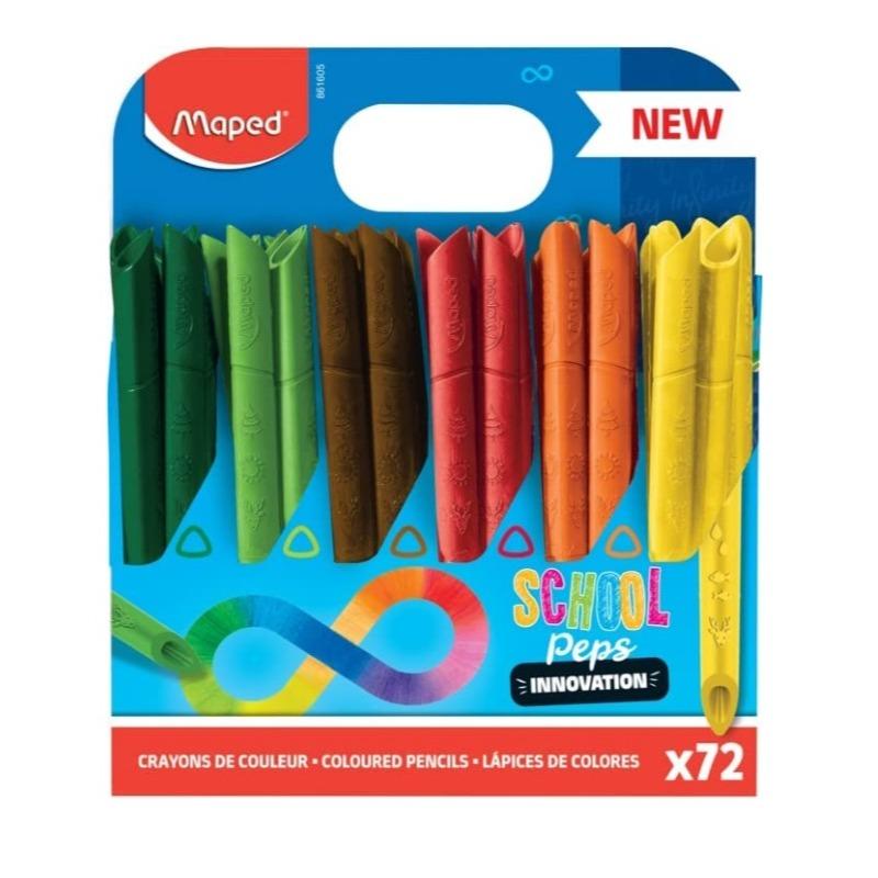 مابيد - مجموعة أقلام إنفينيتي باك الملونة 72 قلم