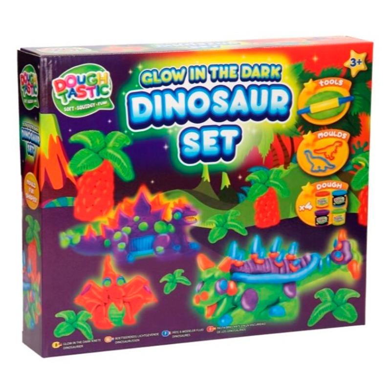 Dough Tastic Glow In The Dark Dinosaur Set