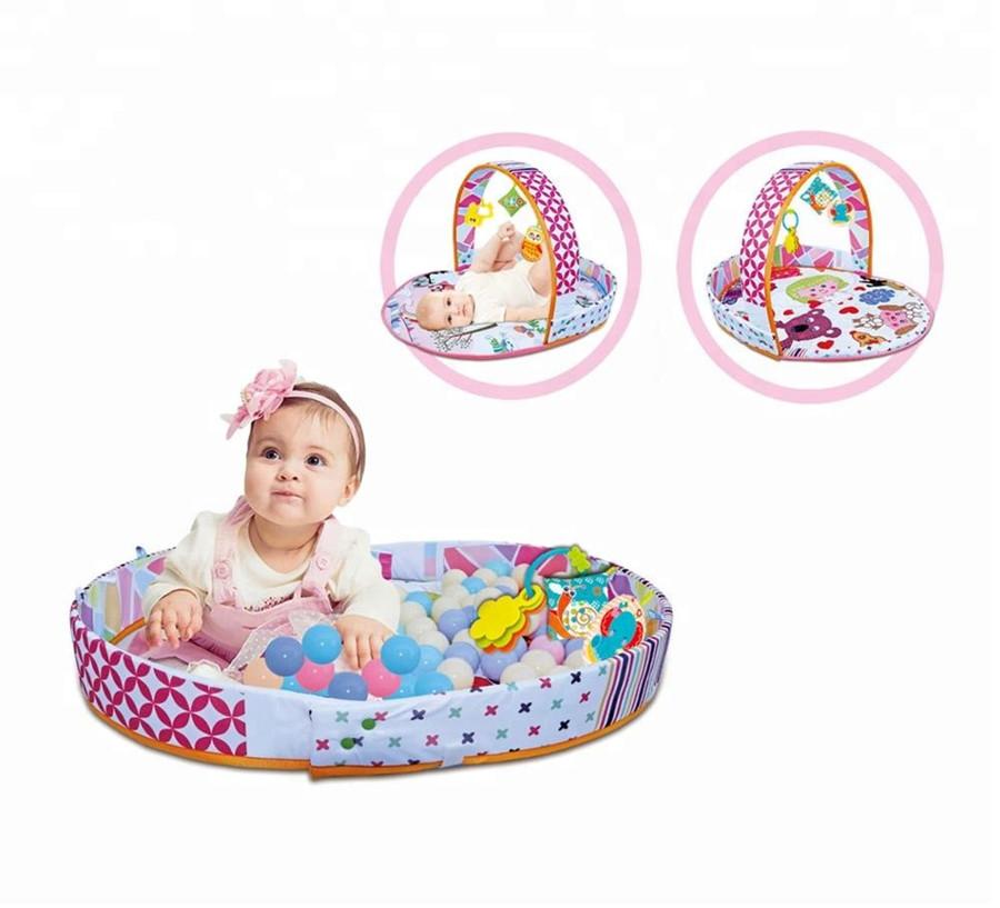 Baby Blanket 3 In 1 Cute Cartoon Gym Blanket with Balls