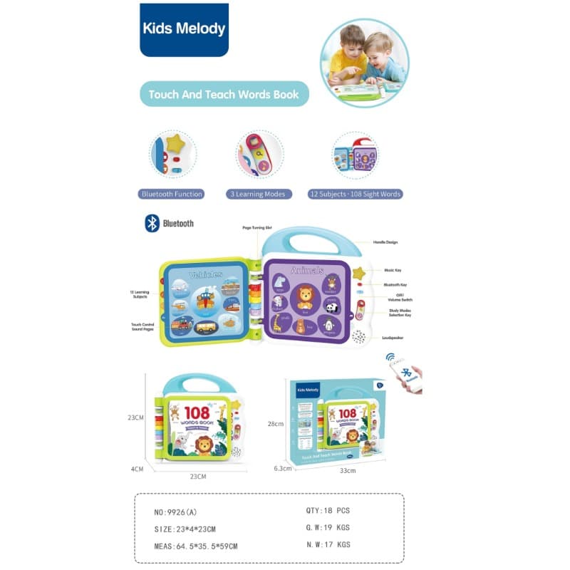 Kids Melody Touch And Learn Words Book