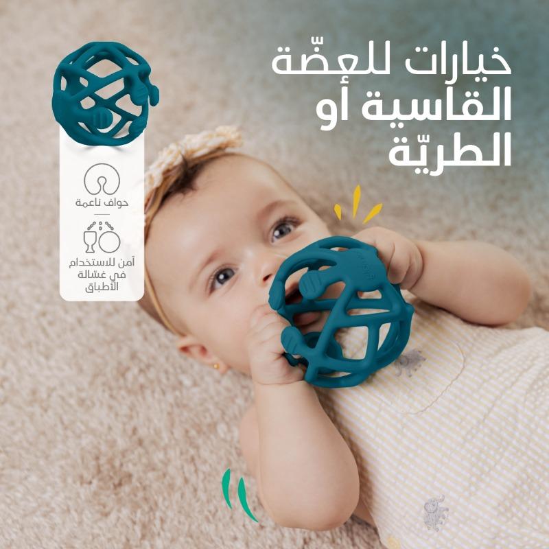 بيمبلي - لعبة التسنين من السيليكون للأطفال لون أزرق داكن