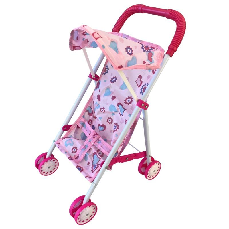 VDora Baby Doll Heart Metal Stroller - Pink
