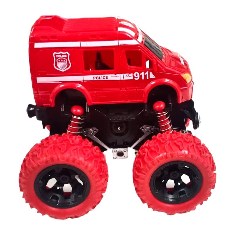 D-Power Friction Military Stunt Car - Red