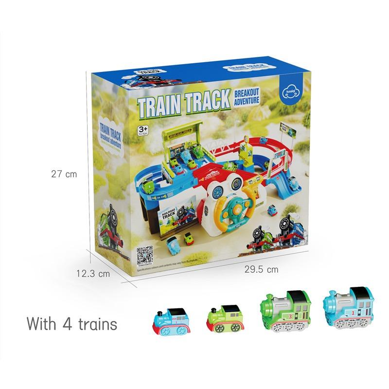 توسيكي - مجموعة تركيب حلقة القطار مع 4 سيارات