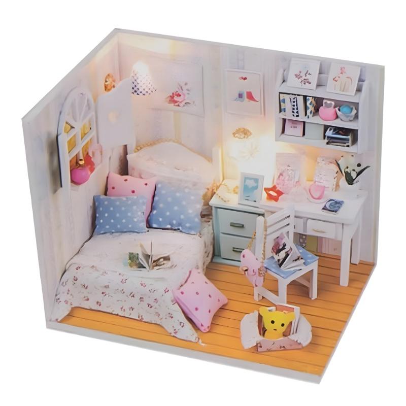Mini Luminous Wooden Dollhouse