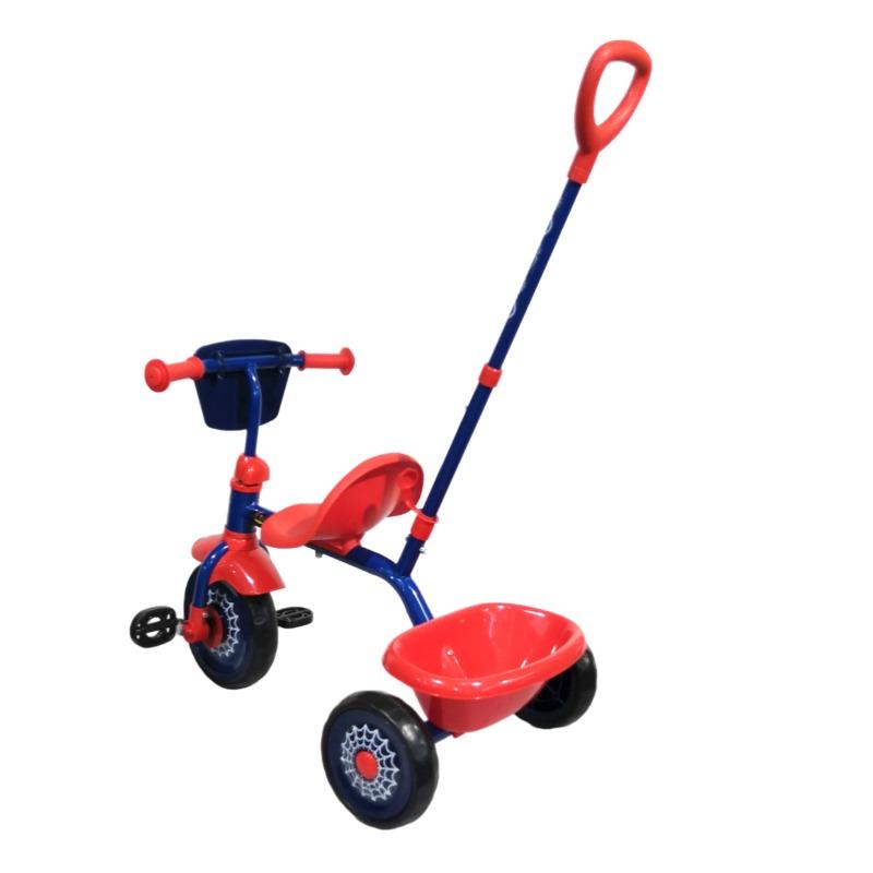 Marvel Spiderman Trike with Push Handle