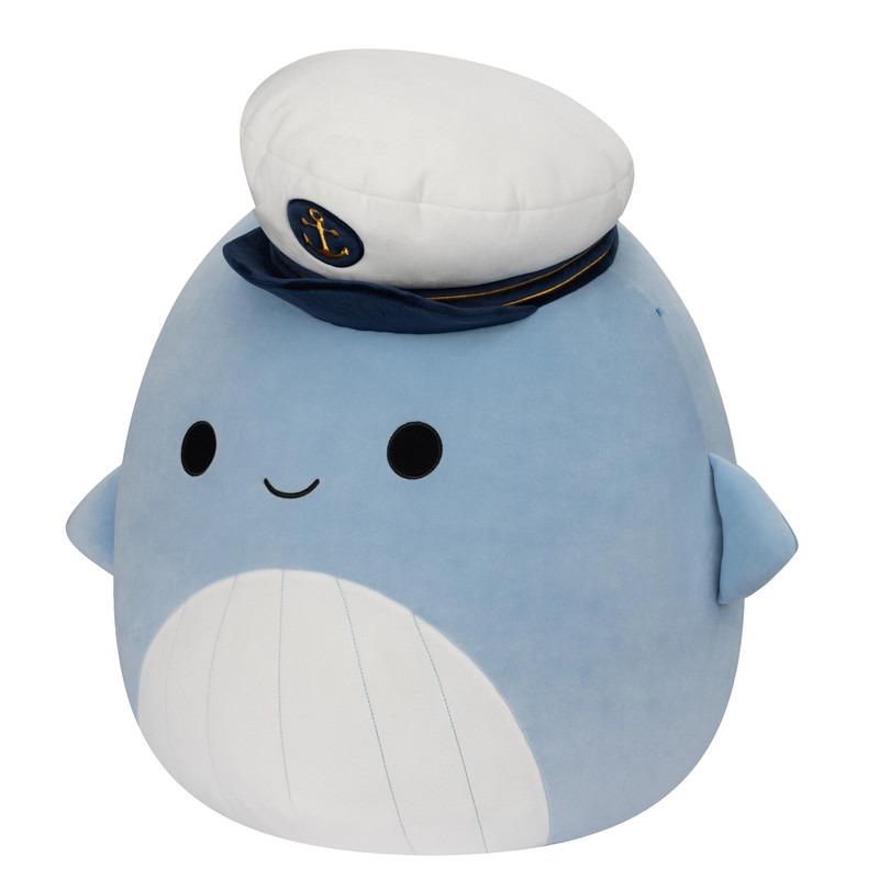 سكويشمالوز - قطيفة سمير الحوت الأزرق مع قبعة 20 إنش