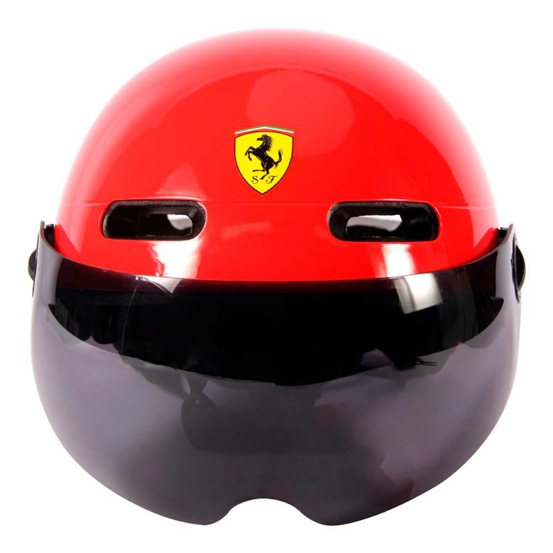 Ferrari Helmet With Eye Protection - Red