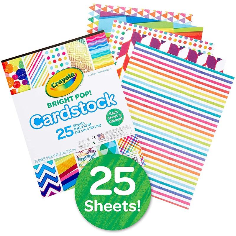 Crayola Bright Pop Cardstock - 25 Color