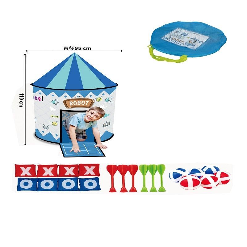 Tent With Throwing Games - Blue
