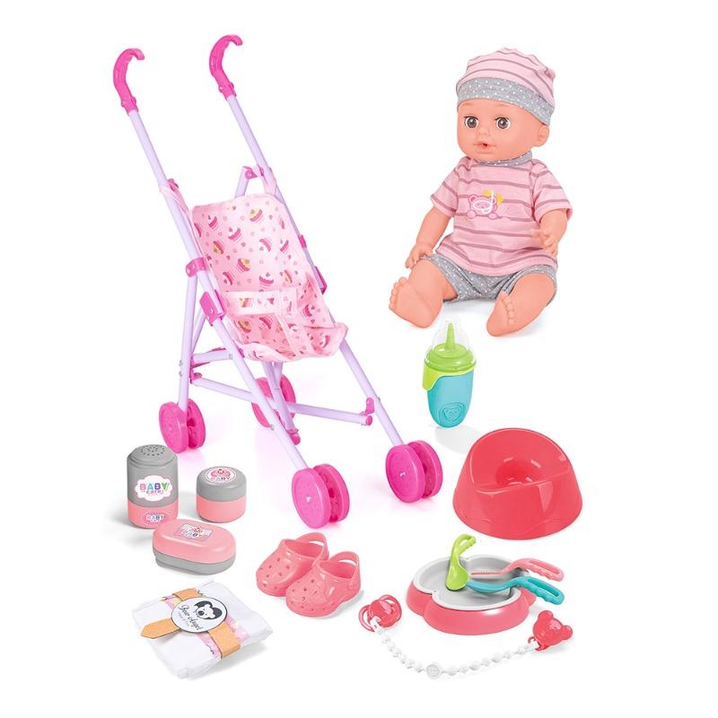 فيدورا - مجموعة عربة الدمية بحجم 14 إنش