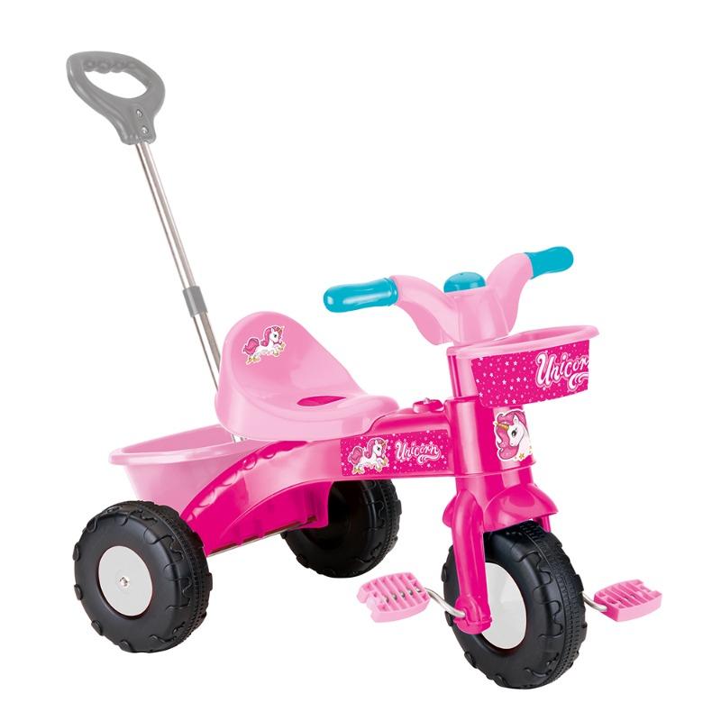 Dolu Unicorn My First Trike Pink Parent Handle