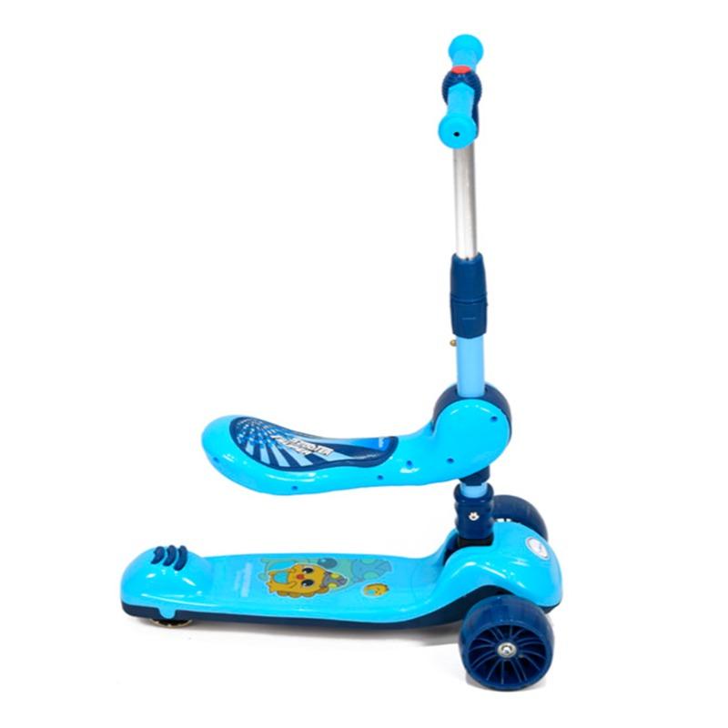 Amla Three Wheels Scooter With Music - Light Blue