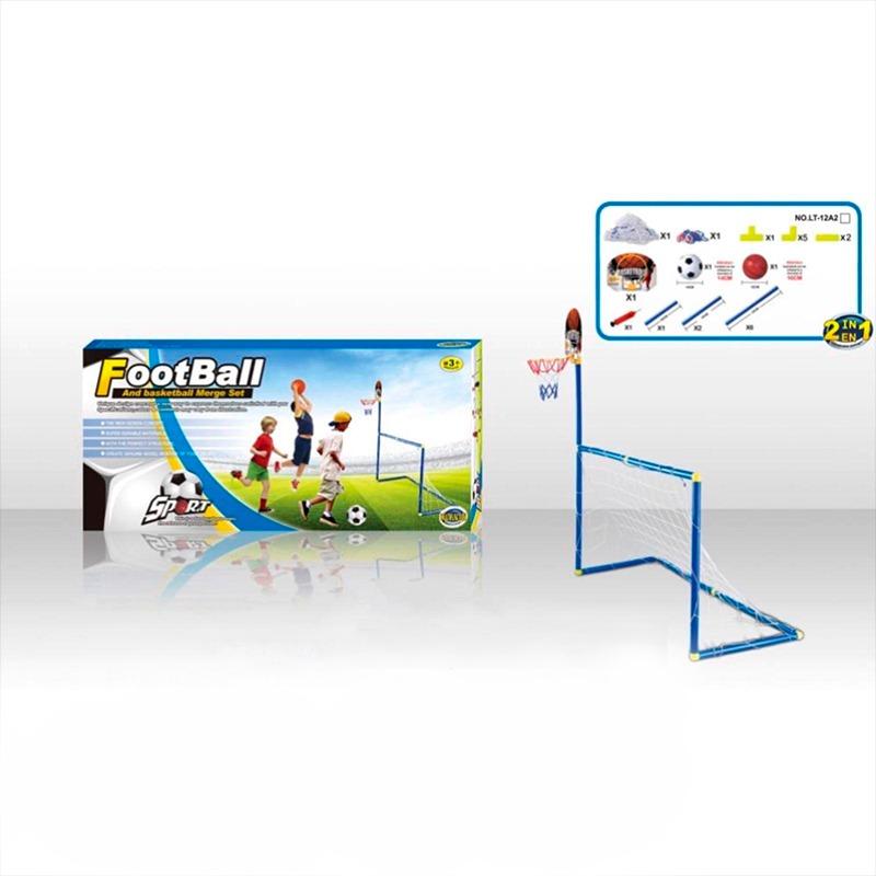 Football and shooting on goal 2 in 1