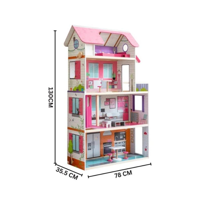 Kidland Little Angel Kids Wooden Doll House Multi Play Set
